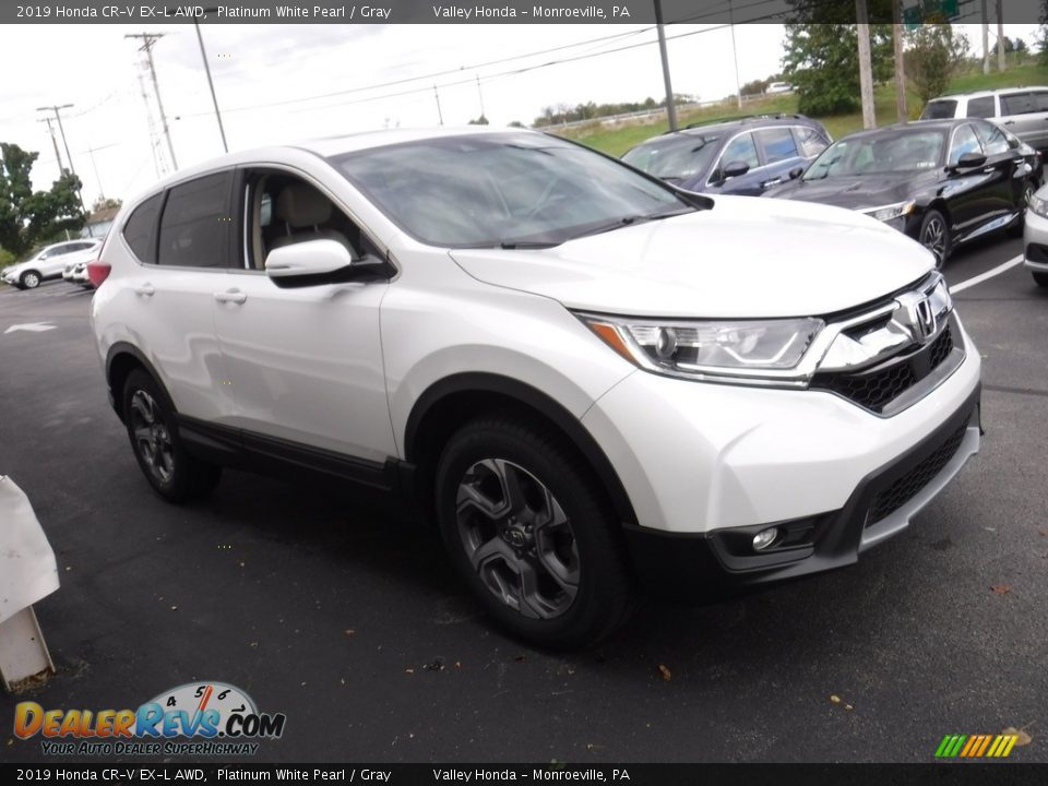 2019 Honda CR-V EX-L AWD Platinum White Pearl / Gray Photo #6