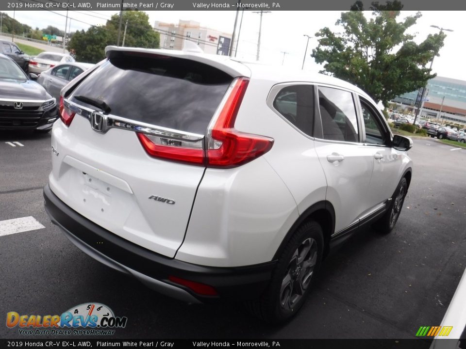 2019 Honda CR-V EX-L AWD Platinum White Pearl / Gray Photo #7