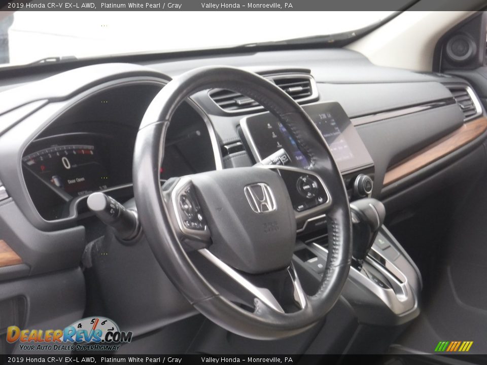 2019 Honda CR-V EX-L AWD Platinum White Pearl / Gray Photo #12