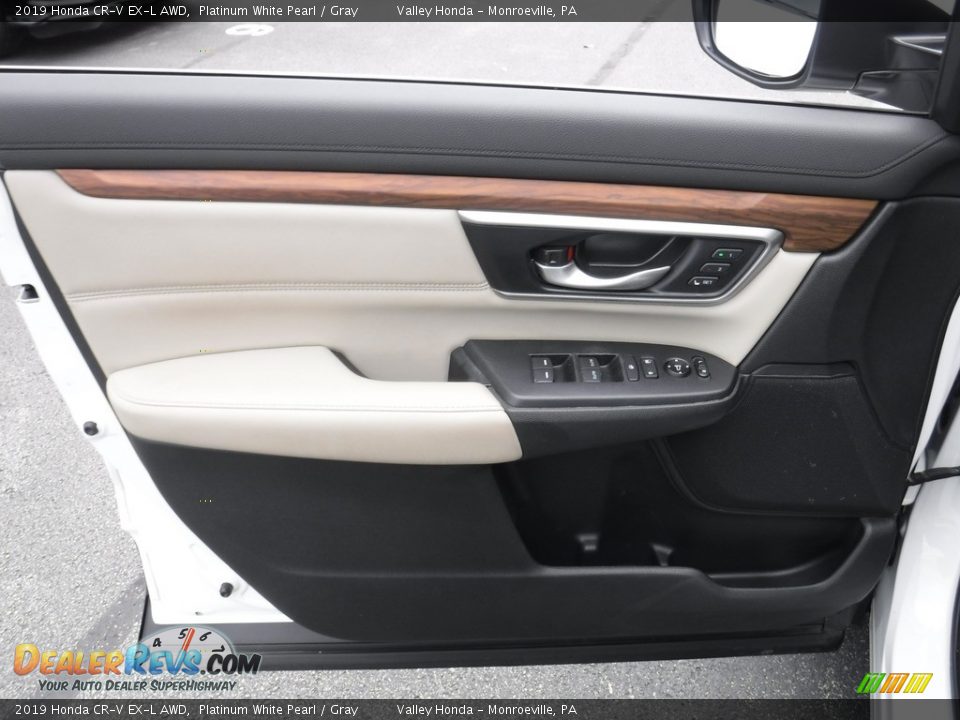 2019 Honda CR-V EX-L AWD Platinum White Pearl / Gray Photo #14