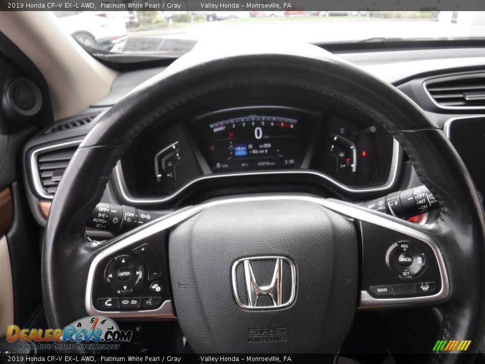 2019 Honda CR-V EX-L AWD Platinum White Pearl / Gray Photo #26