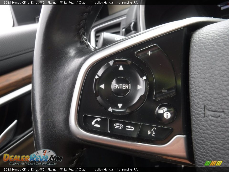 2019 Honda CR-V EX-L AWD Platinum White Pearl / Gray Photo #27
