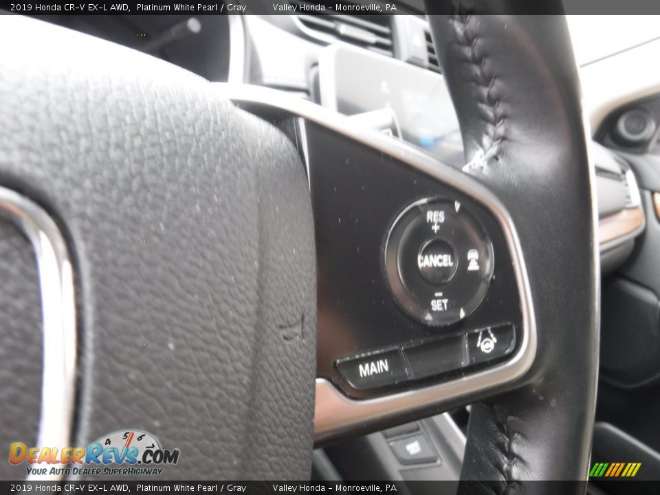 2019 Honda CR-V EX-L AWD Platinum White Pearl / Gray Photo #28