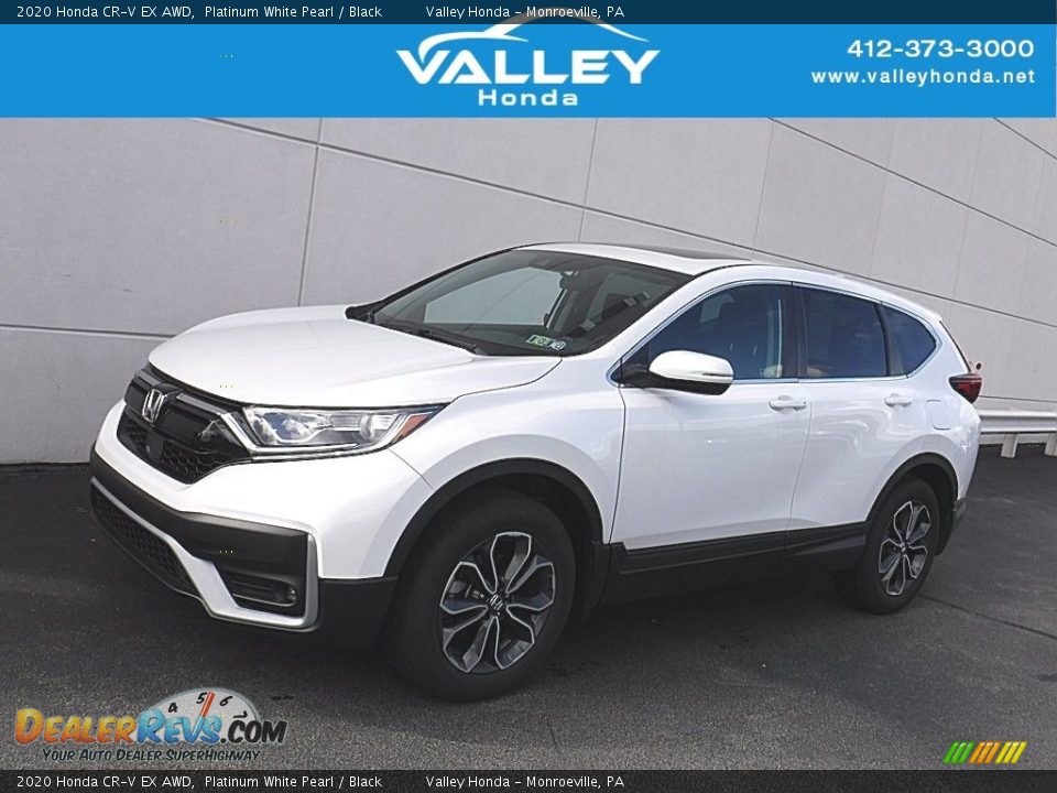 2020 Honda CR-V EX AWD Platinum White Pearl / Black Photo #1