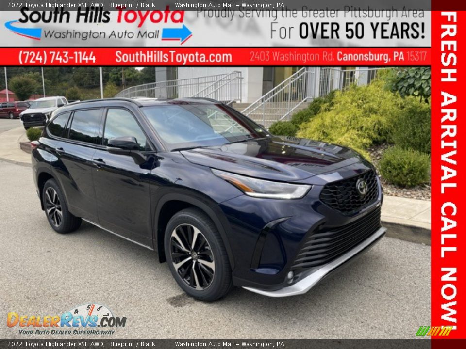 2022 Toyota Highlander XSE AWD Blueprint / Black Photo #1