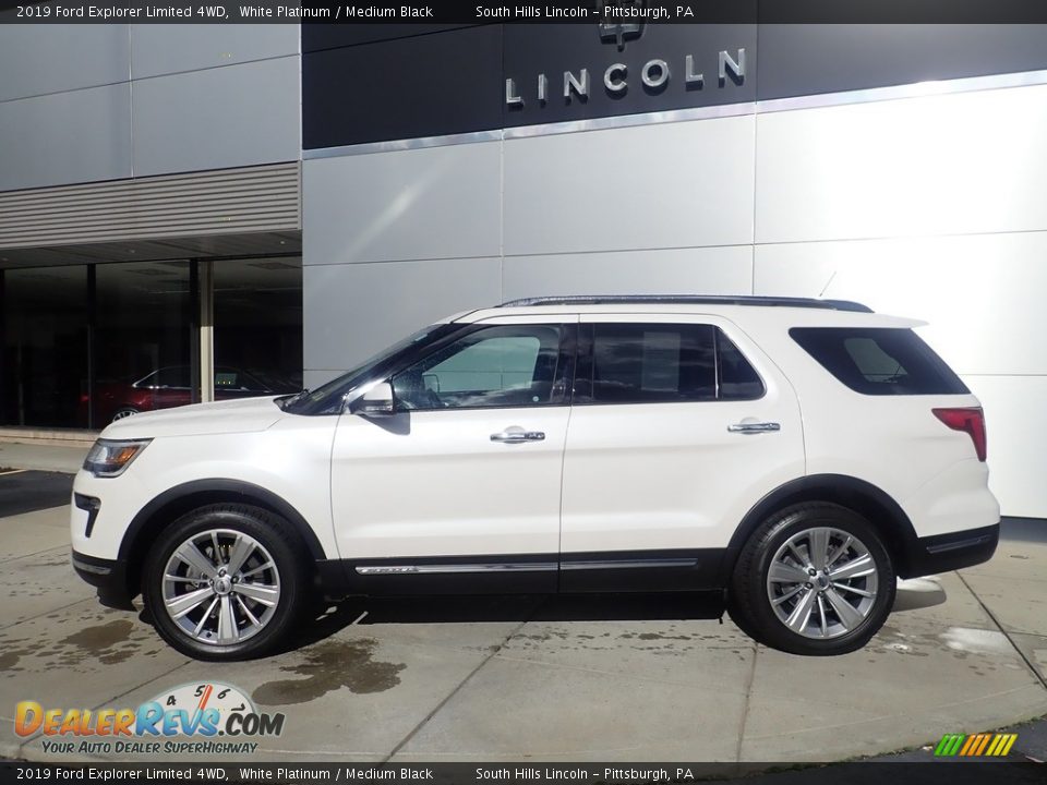 2019 Ford Explorer Limited 4WD White Platinum / Medium Black Photo #2