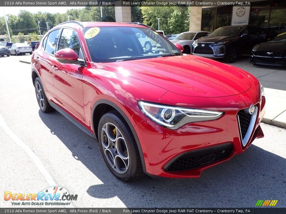 2019 Alfa Romeo Stelvio Sport AWD Alfa Rosso (Red) / Black Photo #2