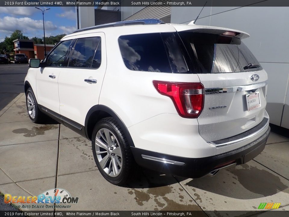 2019 Ford Explorer Limited 4WD White Platinum / Medium Black Photo #3