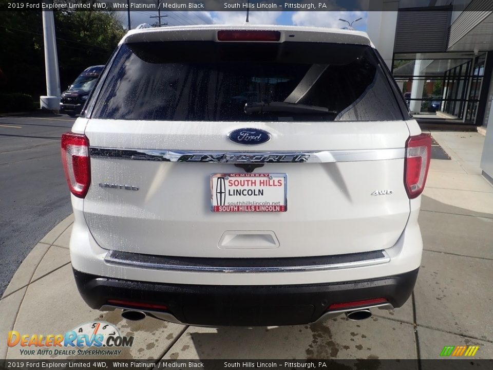 2019 Ford Explorer Limited 4WD White Platinum / Medium Black Photo #4