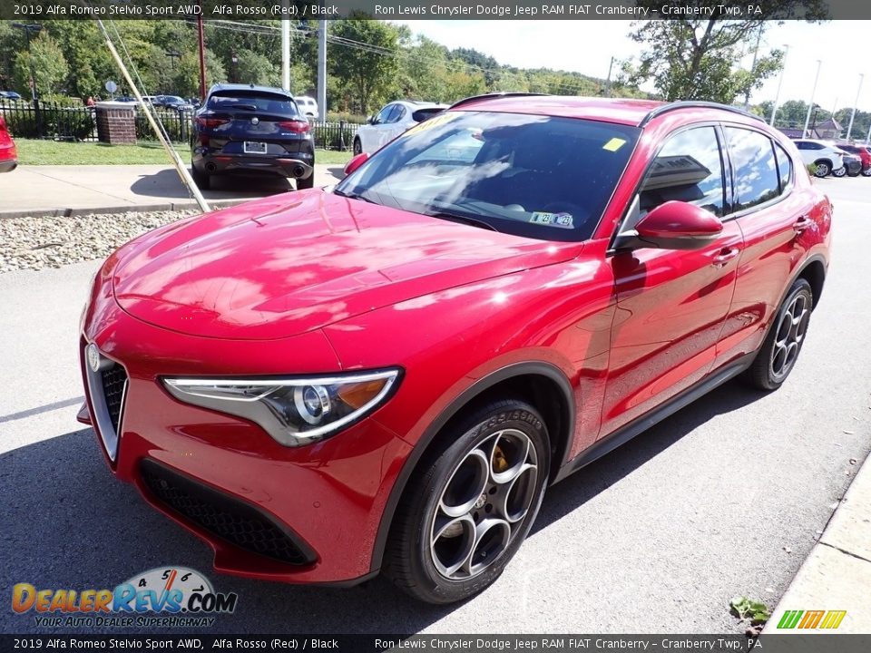 2019 Alfa Romeo Stelvio Sport AWD Alfa Rosso (Red) / Black Photo #4