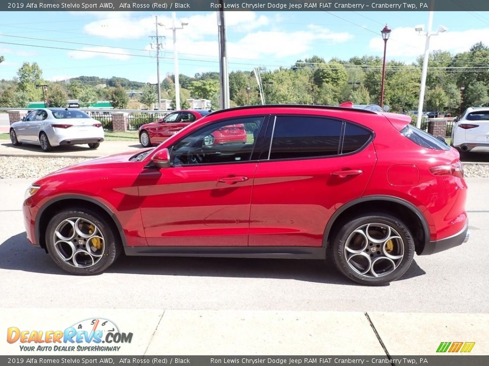 2019 Alfa Romeo Stelvio Sport AWD Alfa Rosso (Red) / Black Photo #5