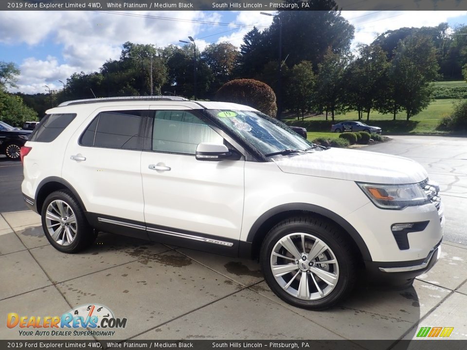 2019 Ford Explorer Limited 4WD White Platinum / Medium Black Photo #7