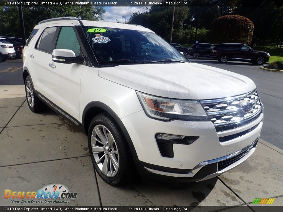 2019 Ford Explorer Limited 4WD White Platinum / Medium Black Photo #8