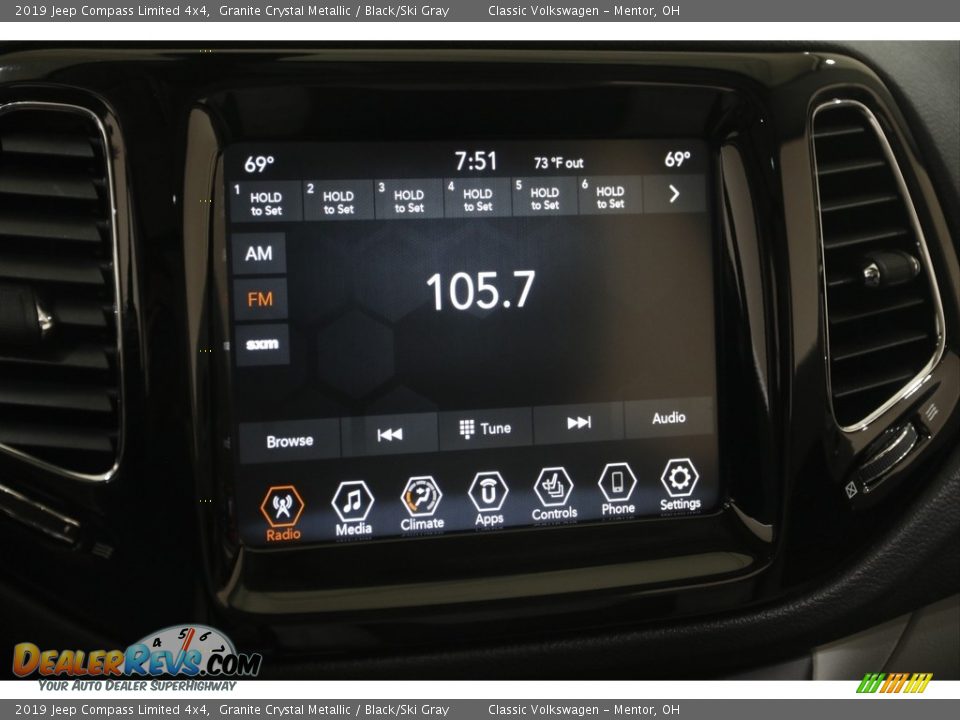 2019 Jeep Compass Limited 4x4 Granite Crystal Metallic / Black/Ski Gray Photo #10