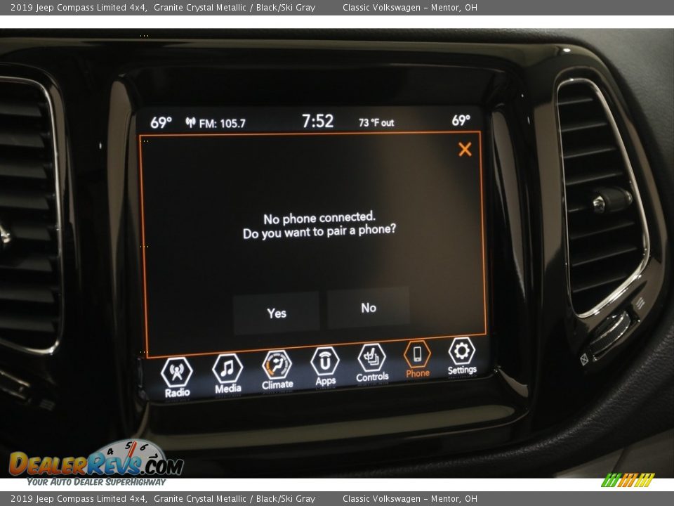 2019 Jeep Compass Limited 4x4 Granite Crystal Metallic / Black/Ski Gray Photo #13