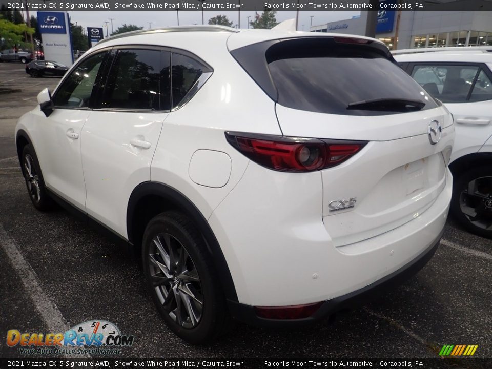 2021 Mazda CX-5 Signature AWD Snowflake White Pearl Mica / Caturra Brown Photo #2