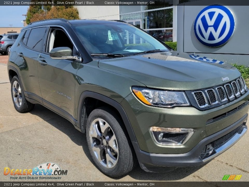 2021 Jeep Compass Limited 4x4 Olive Green Pearl / Black Photo #1