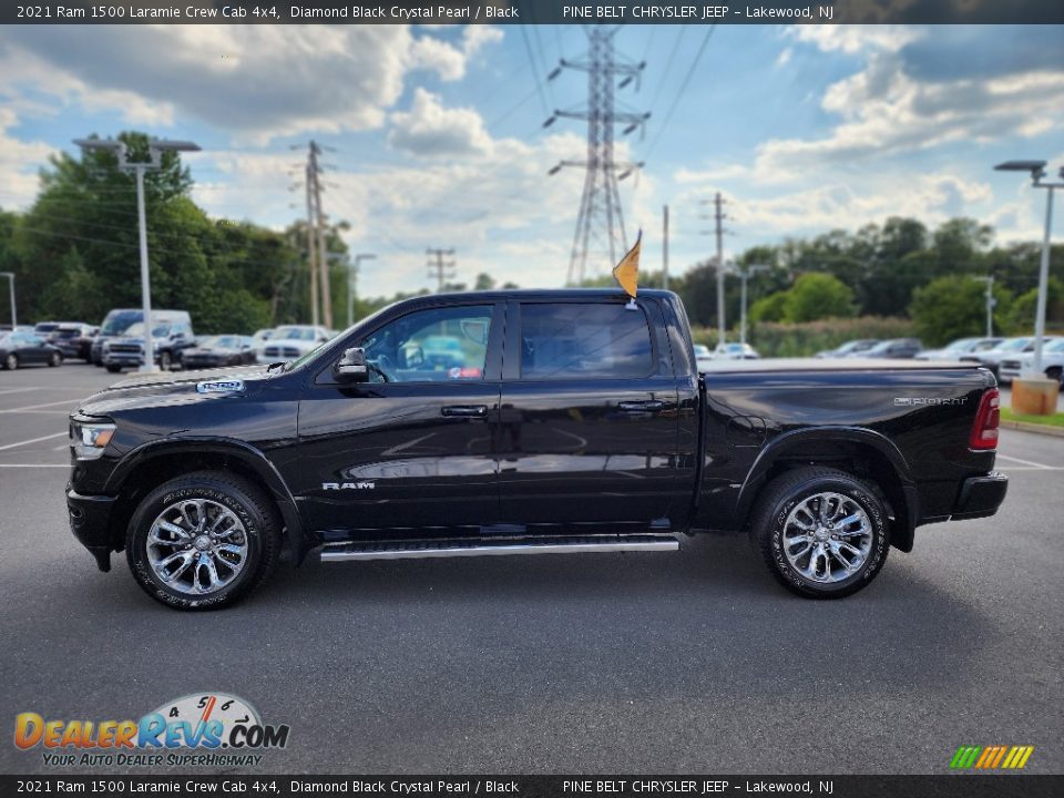 2021 Ram 1500 Laramie Crew Cab 4x4 Diamond Black Crystal Pearl / Black Photo #15