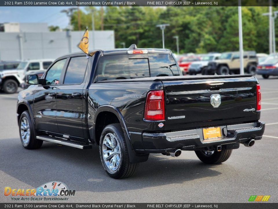 2021 Ram 1500 Laramie Crew Cab 4x4 Diamond Black Crystal Pearl / Black Photo #16