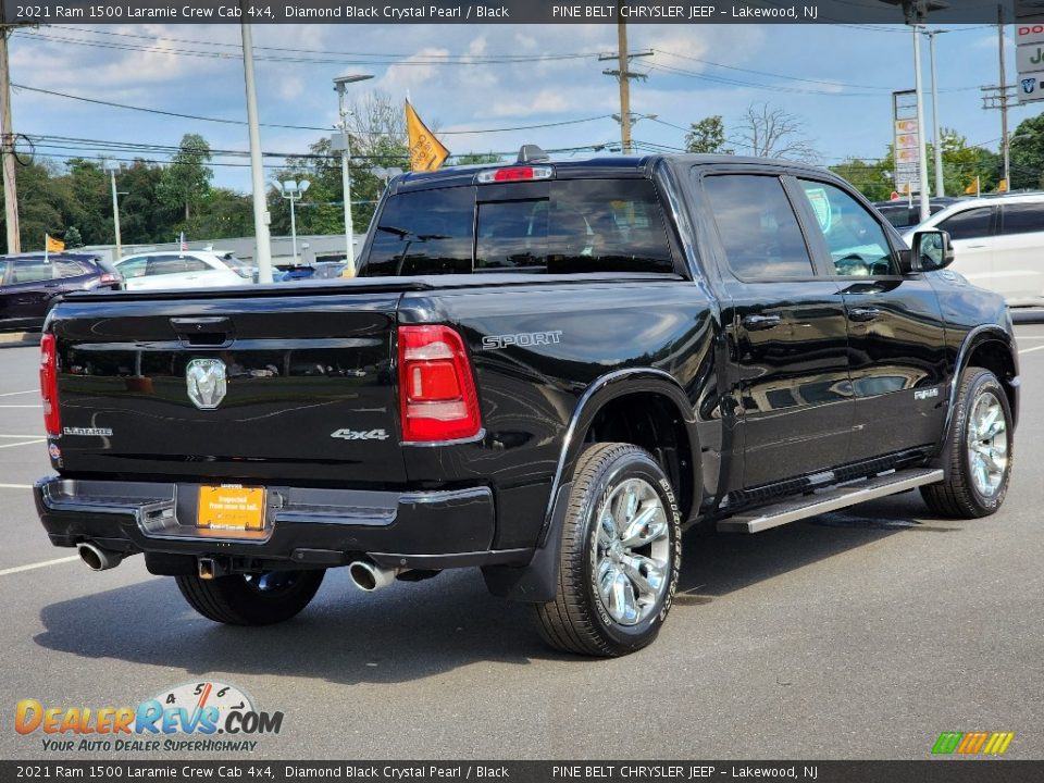 2021 Ram 1500 Laramie Crew Cab 4x4 Diamond Black Crystal Pearl / Black Photo #18