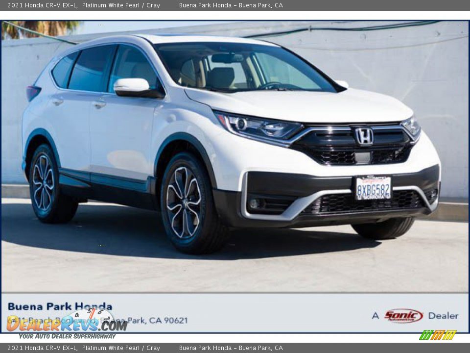 2021 Honda CR-V EX-L Platinum White Pearl / Gray Photo #1