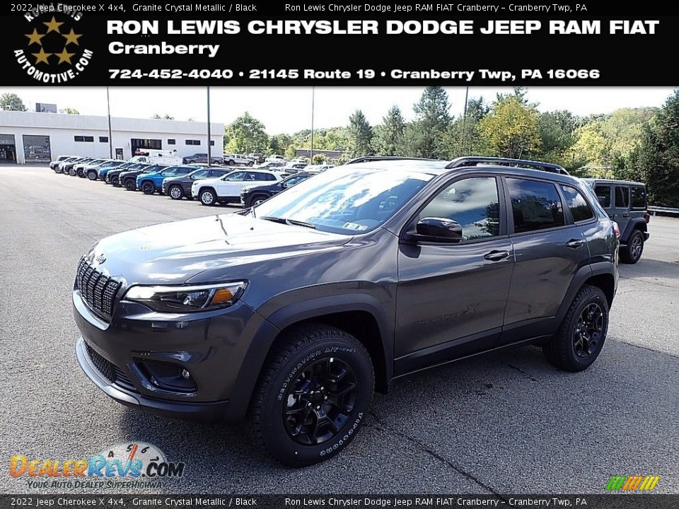 2022 Jeep Cherokee X 4x4 Granite Crystal Metallic / Black Photo #1