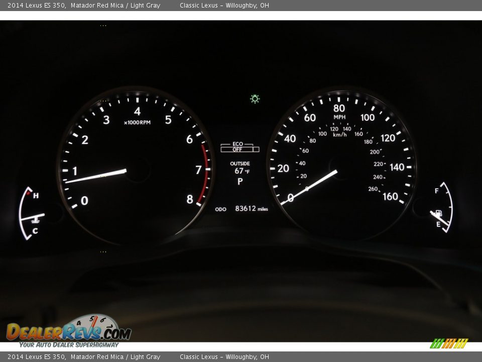 2014 Lexus ES 350 Matador Red Mica / Light Gray Photo #8