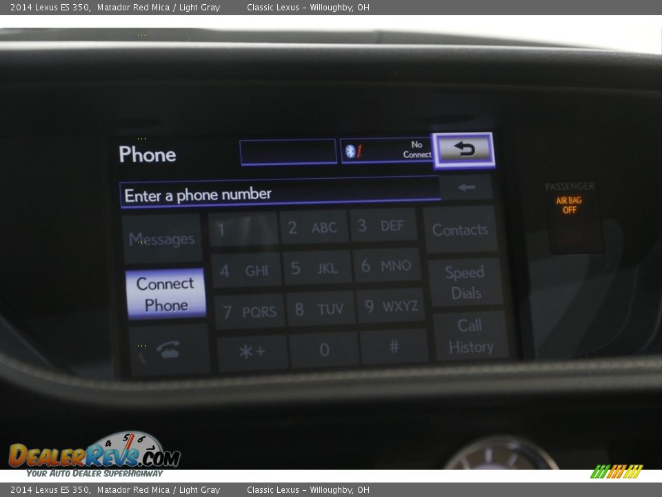 2014 Lexus ES 350 Matador Red Mica / Light Gray Photo #11