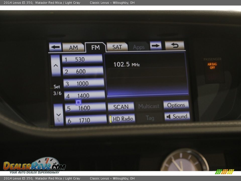 2014 Lexus ES 350 Matador Red Mica / Light Gray Photo #12