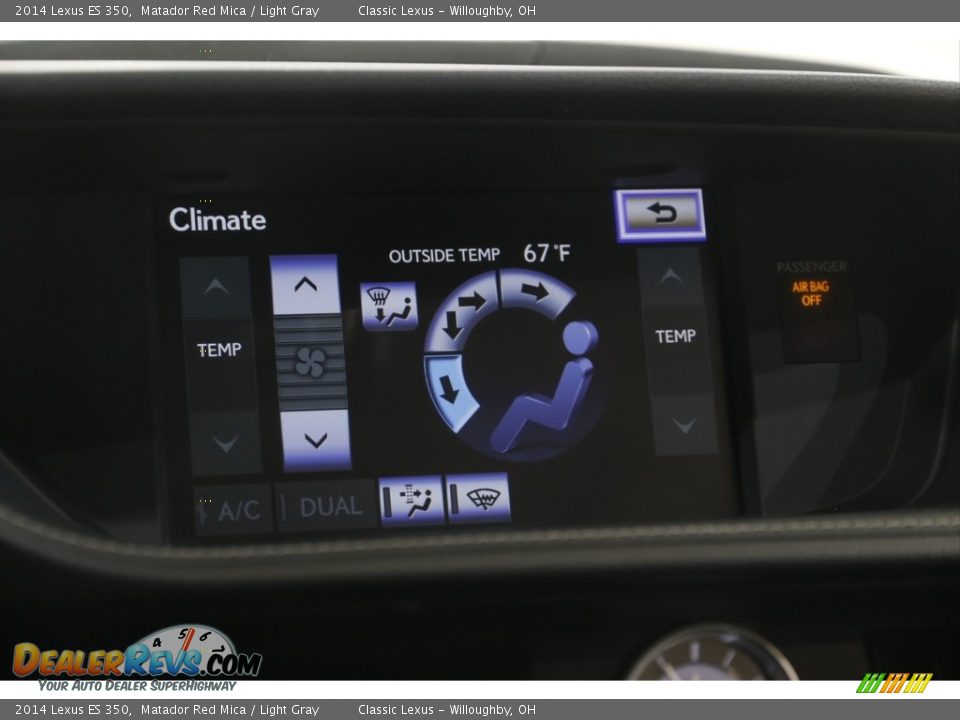 2014 Lexus ES 350 Matador Red Mica / Light Gray Photo #13