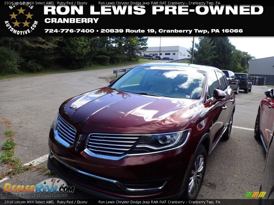 2016 Lincoln MKX Select AWD Ruby Red / Ebony Photo #1