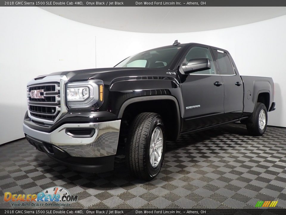 2018 GMC Sierra 1500 SLE Double Cab 4WD Onyx Black / Jet Black Photo #8
