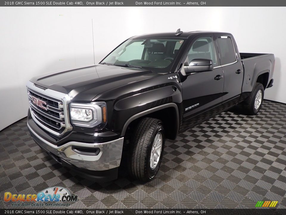 2018 GMC Sierra 1500 SLE Double Cab 4WD Onyx Black / Jet Black Photo #9