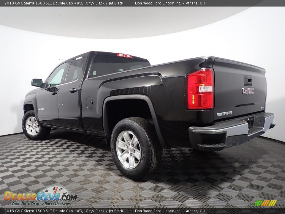 2018 GMC Sierra 1500 SLE Double Cab 4WD Onyx Black / Jet Black Photo #11