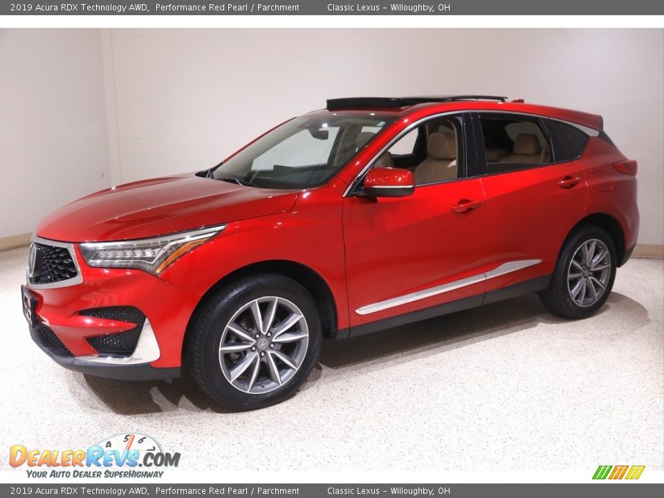 2019 Acura RDX Technology AWD Performance Red Pearl / Parchment Photo #3