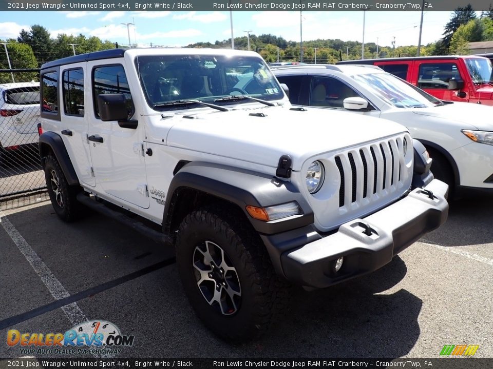 2021 Jeep Wrangler Unlimited Sport 4x4 Bright White / Black Photo #3