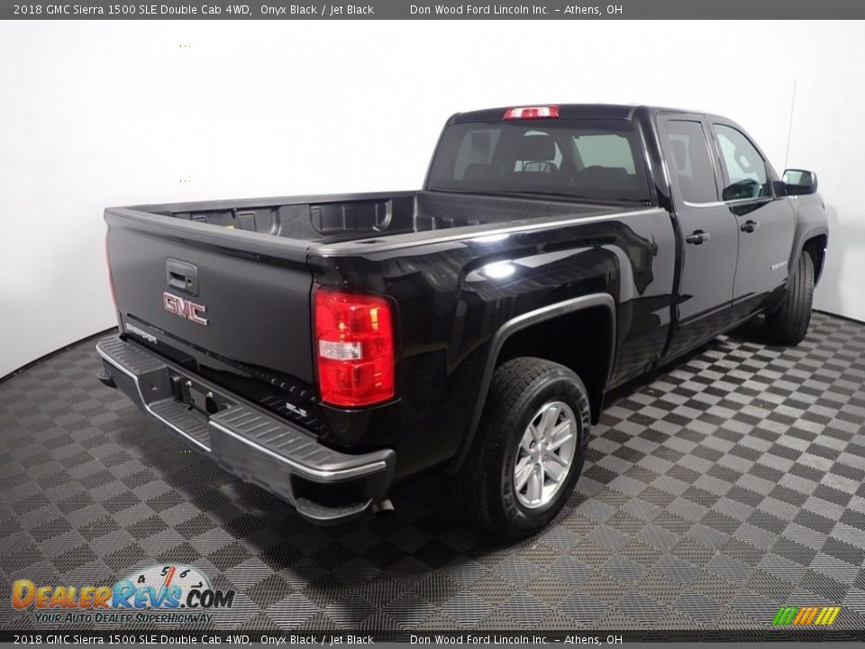 2018 GMC Sierra 1500 SLE Double Cab 4WD Onyx Black / Jet Black Photo #16