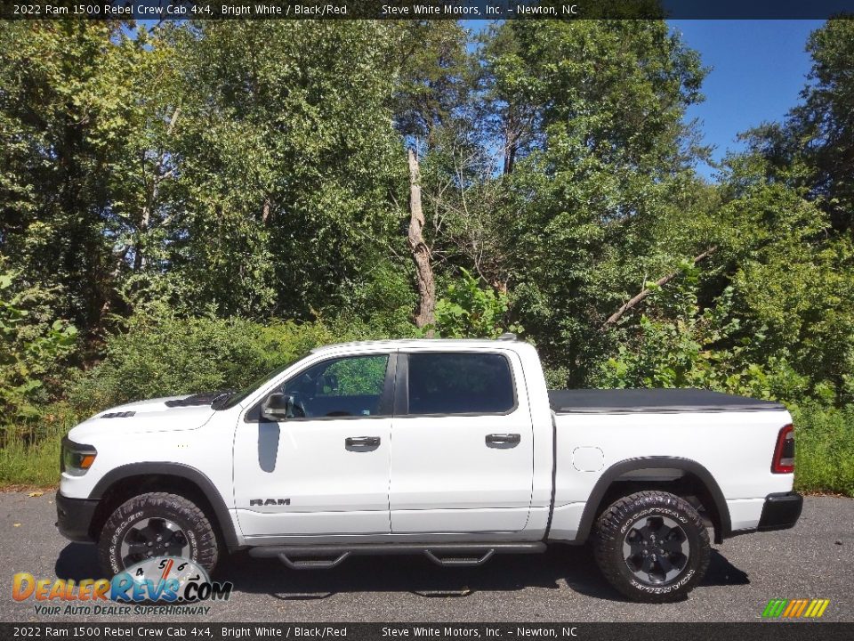 2022 Ram 1500 Rebel Crew Cab 4x4 Bright White / Black/Red Photo #1