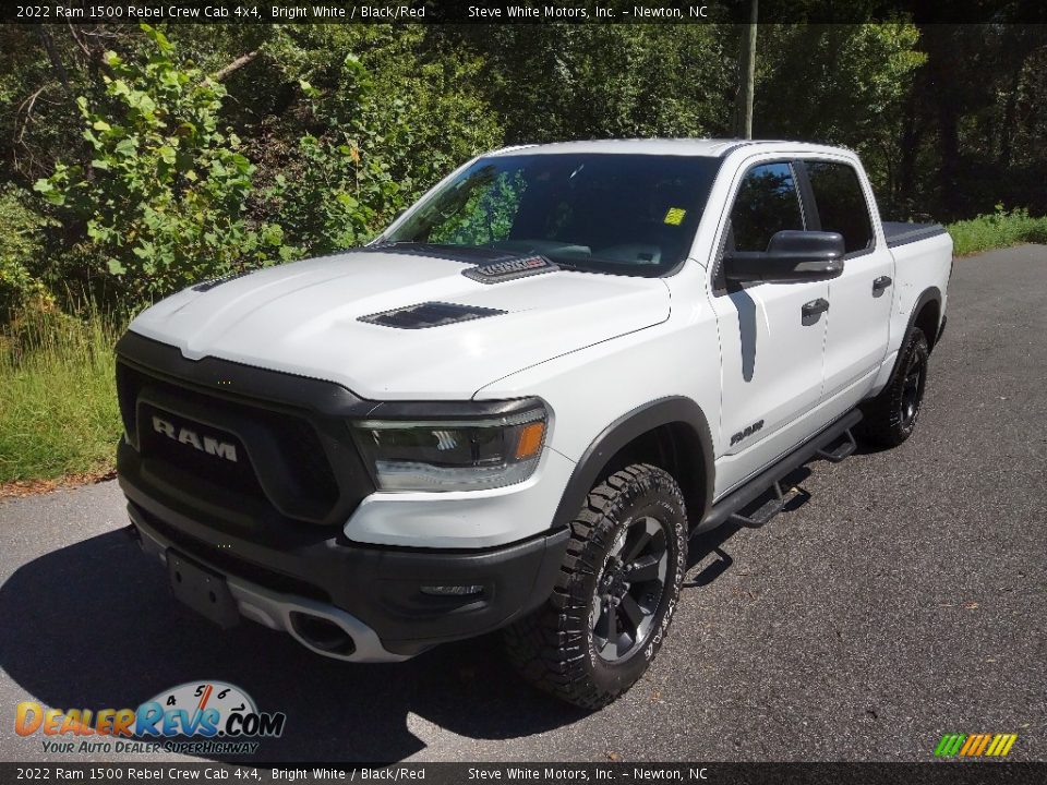 2022 Ram 1500 Rebel Crew Cab 4x4 Bright White / Black/Red Photo #2