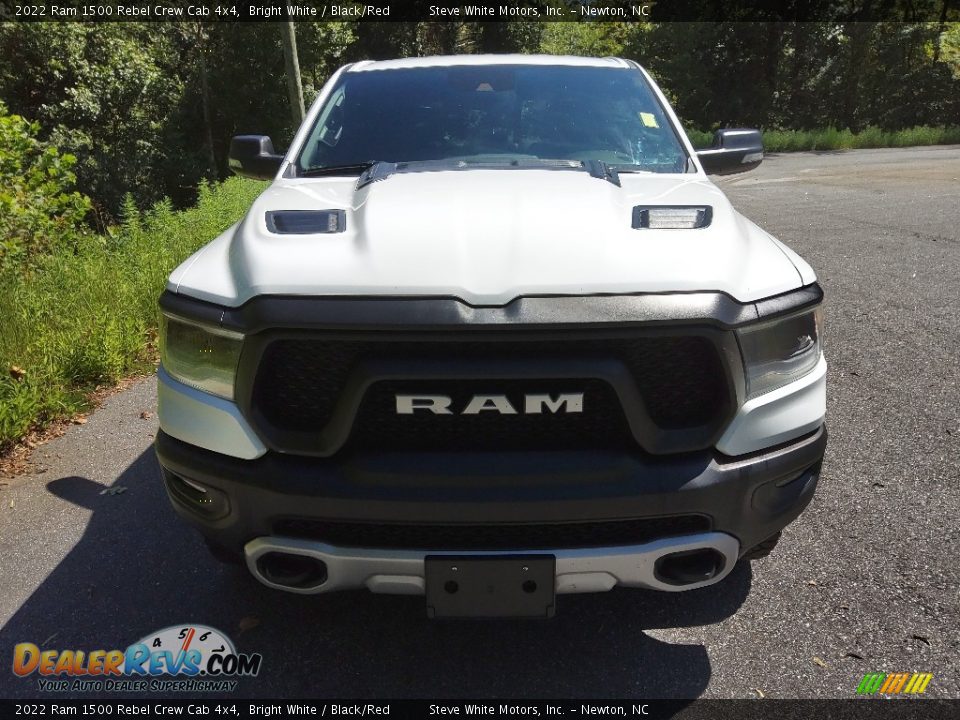 2022 Ram 1500 Rebel Crew Cab 4x4 Bright White / Black/Red Photo #3