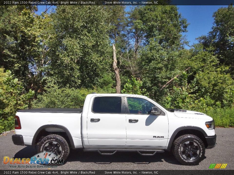 2022 Ram 1500 Rebel Crew Cab 4x4 Bright White / Black/Red Photo #5