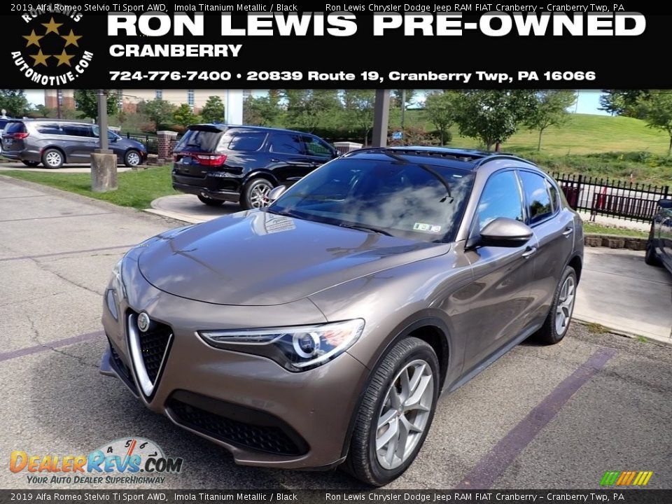 2019 Alfa Romeo Stelvio Ti Sport AWD Imola Titanium Metallic / Black Photo #1