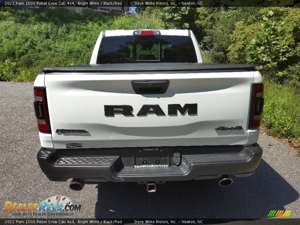 2022 Ram 1500 Rebel Crew Cab 4x4 Bright White / Black/Red Photo #7