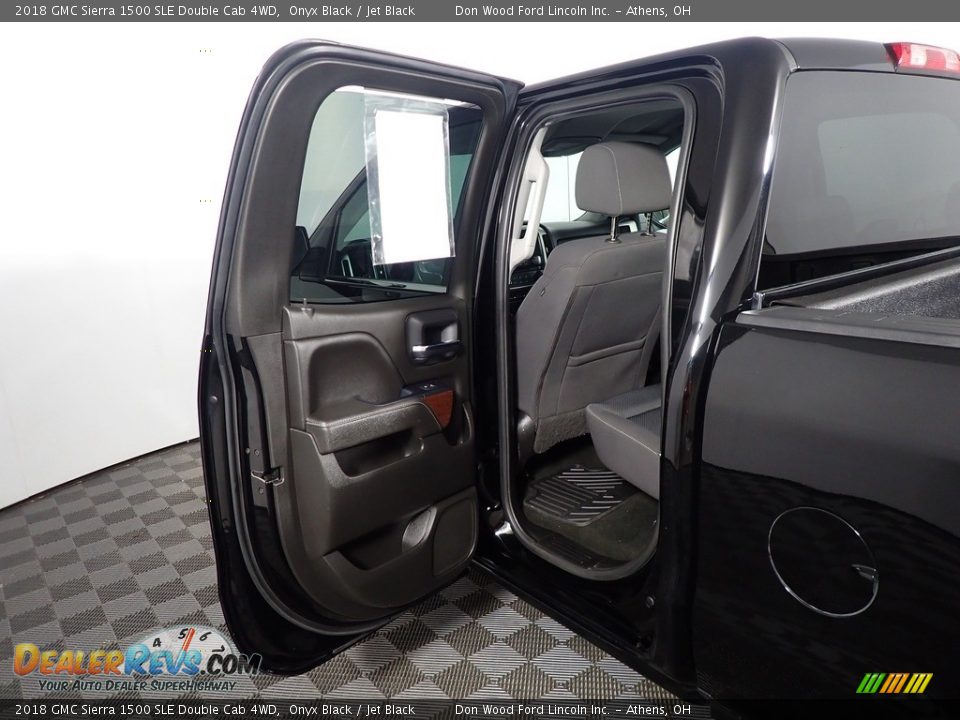 2018 GMC Sierra 1500 SLE Double Cab 4WD Onyx Black / Jet Black Photo #31