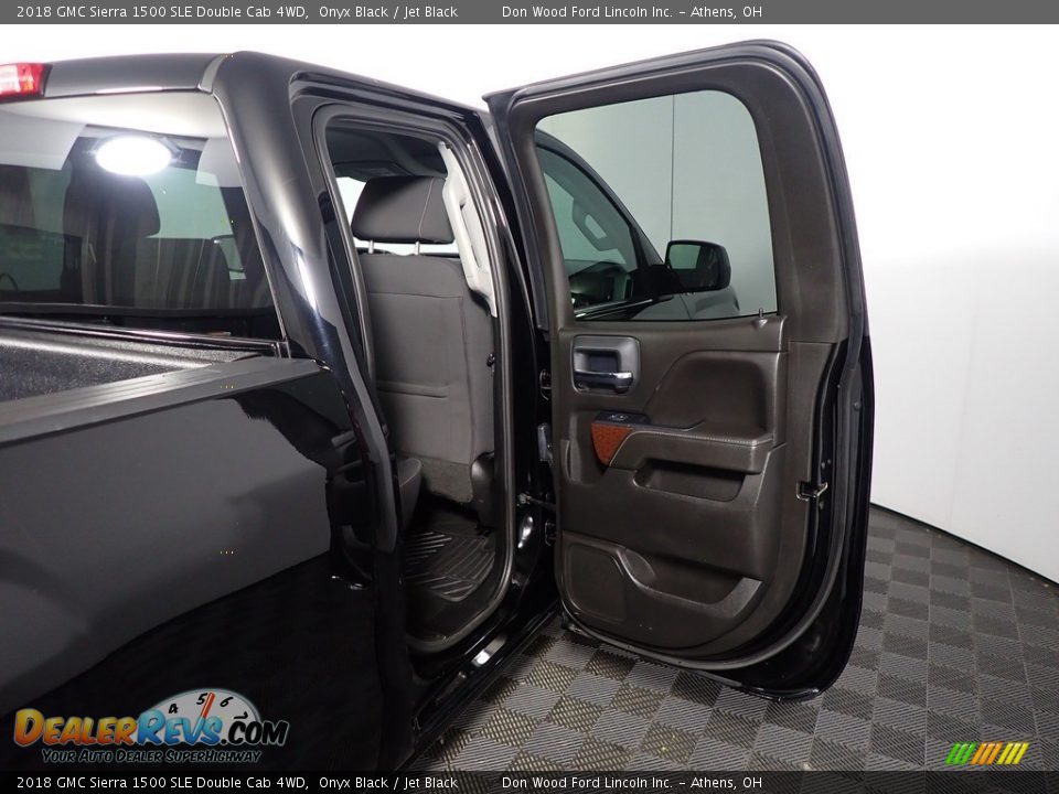 2018 GMC Sierra 1500 SLE Double Cab 4WD Onyx Black / Jet Black Photo #33