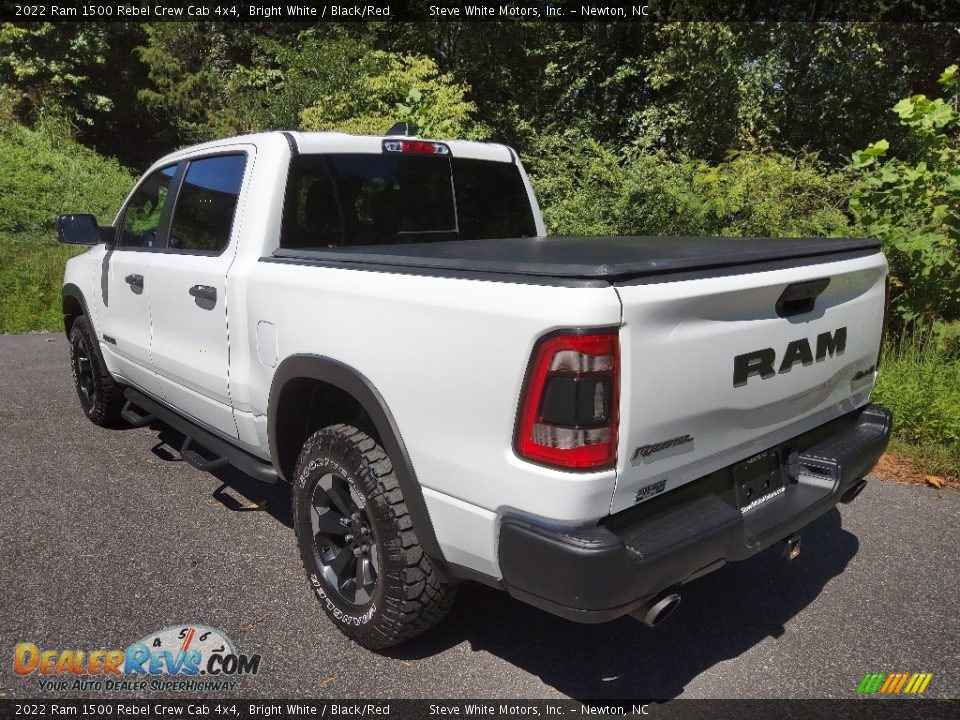 2022 Ram 1500 Rebel Crew Cab 4x4 Bright White / Black/Red Photo #10