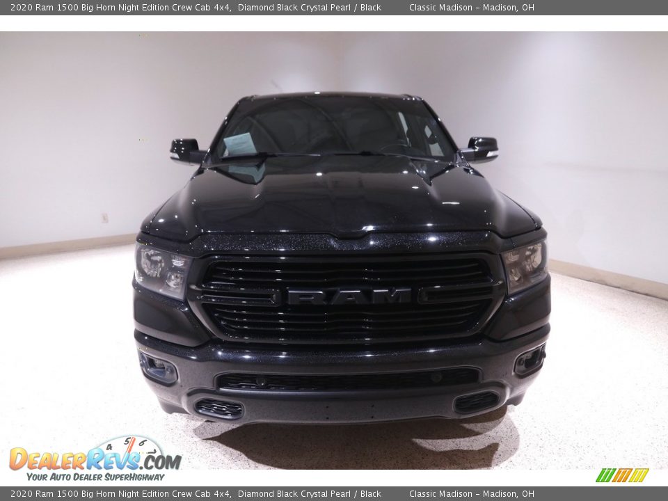 2020 Ram 1500 Big Horn Night Edition Crew Cab 4x4 Diamond Black Crystal Pearl / Black Photo #2