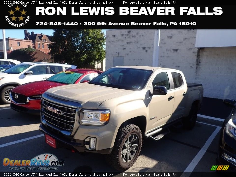 2021 GMC Canyon AT4 Extended Cab 4WD Desert Sand Metallic / Jet Black Photo #1