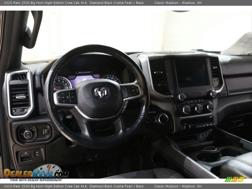 2020 Ram 1500 Big Horn Night Edition Crew Cab 4x4 Diamond Black Crystal Pearl / Black Photo #6