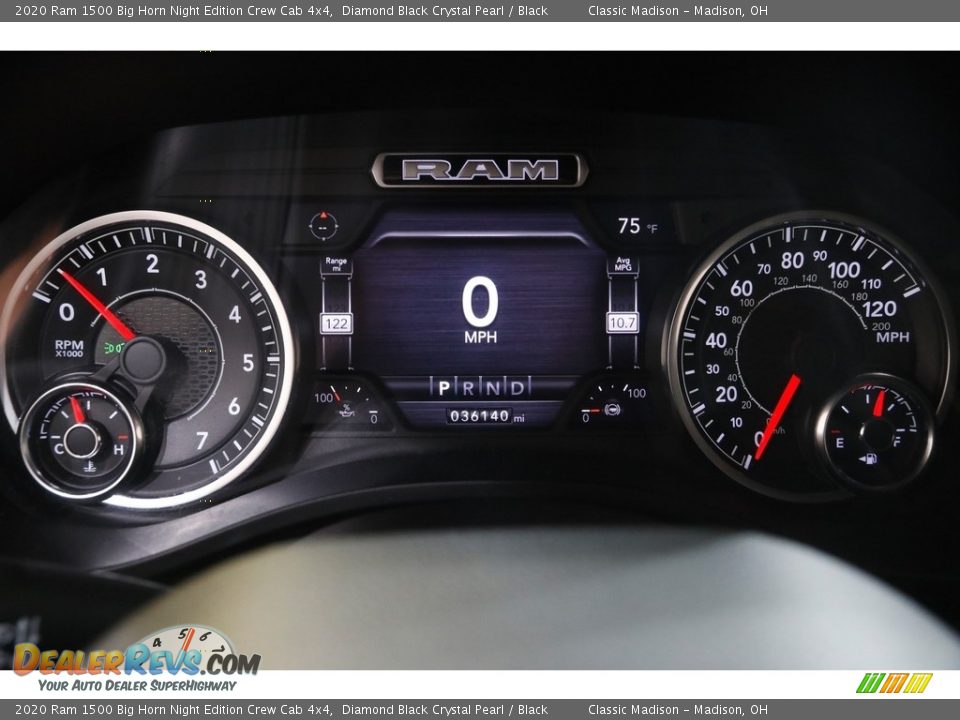 2020 Ram 1500 Big Horn Night Edition Crew Cab 4x4 Diamond Black Crystal Pearl / Black Photo #8